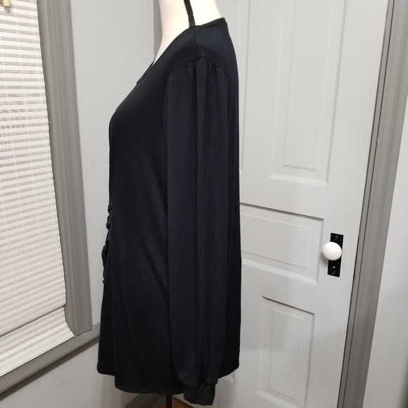 Lane Bryant Corset Waist Black Jersey Knit Tunic Top size 14/16 - Picture 5 of 5